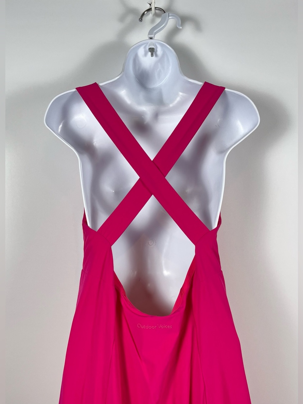 Outdoor Voices Cross-Back Tennis Dress In Pitaya Pink Size Large - Picture 4 of 5